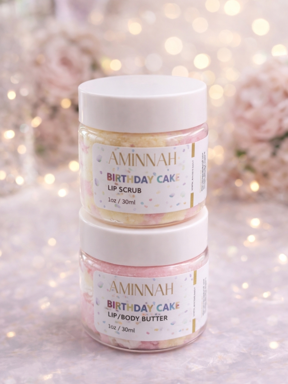 ✨ Aminnah Birthday Cake Scrub & Butter Duo ✨